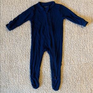 Kyte Baby Navy Blue Baby Zip Up Footie PJs 0-3M